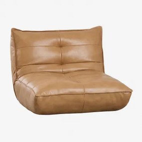 Mati Beklede Relaxfauteuil Licht Camelkleurig Kunstleer - Sklum