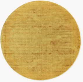 Rond handgeweven viscose vloerkleed Jane