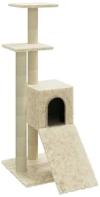 vidaXL Kattenmeubel met sisal krabpalen 92 cm crèmekleurig