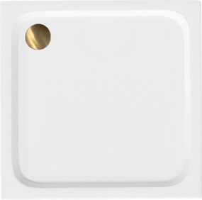 Douchebak Rea Belmond White 80x80 Brush Gold