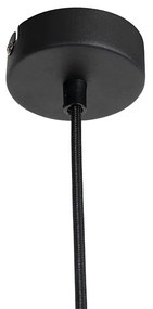 Vintage hanglamp zwart met smoke glas - Vidra