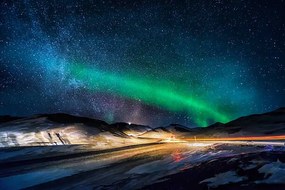 Kunstfotografie Aurora Borealis, Iceland, Arctic-Images, (40 x 26.7 cm)