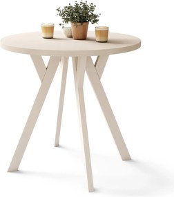 ALMO 80 Beige (Champagne) / beige poten – ronde tafel met Y-poten, loft/industrieel voor keuken, woonkamer en eetkamer