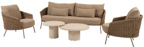 Hampton Molina stoel bank loungeset 5 delig mortex amber 4 Seasons Outdoor