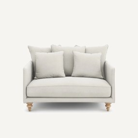 2-zits compacte bank in linnen fluweel, LAZARE