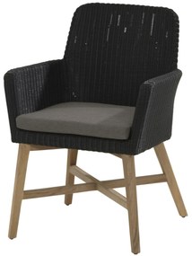 4 Seasons Outdoor | Lisboa dining chair teak antraciet  Tuinstoel    antraciet weerbestendig