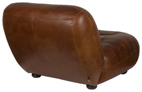 Dutchbone Wyatt Lounge Fauteuil Leer Chocolate