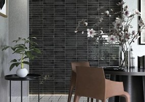 Jabo Kalon wandtegel antraciet 5x25cm glans