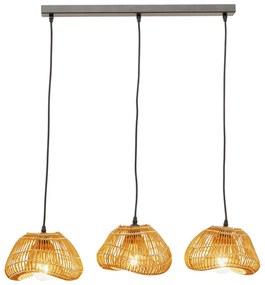 Kare Design Aloha Drop Quattro Eettafel Hanglamp Wabi Sabi Rotan