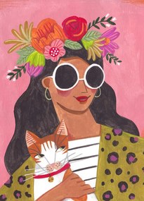 Ilustratie Cat Lady, Caroline Bonne Muller