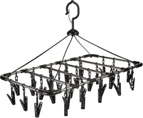 Droogrek met 32 Knijpers - Kleur Zwart