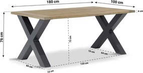 Tuinset 4 personen  Rope Grijs 4 Seasons Outdoor Fabrice/Talai