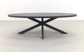 Silva tuintafel antraciet/keramiek - Ovaal - 240x115 cm.