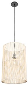 Scandinavische hanglamp bamboe - Natasja Landelijk E27 Scandinavisch cilinder / rond Binnenverlichting Lamp