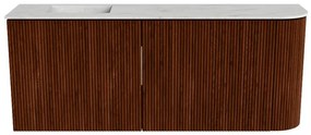 Mondiaz Joya DLux 100cm toiletmeubel ronding rechts ruby met wastafel faye links 1 kraangat opalo