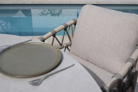 Taste by 4 Seasons Sarah low dining tuintafel terre met keramisch geprint blad Ø 130 cm Tuintafel   bruin weerbestendig