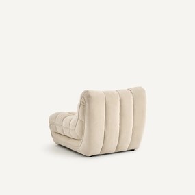 Modulaire gecapitonneerde fauteuil, fluweel, JUD