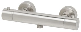 Mueller Round thermostatische douchekraan 15cm RVS Look