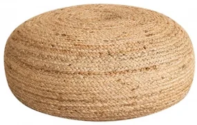 Ronde Jute Poef Pilew Ø60 Cm - Sklum