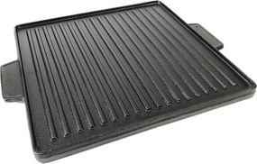 Famiflora Universele gietijzeren contactplaat - bakplaat - grillplaat - grillrooster 38x38cm