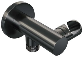 Brauer Gunmetal Edition inbouw badkraan met badvulcombinatie en staafhanddouche gunmetal geborsteld PVD