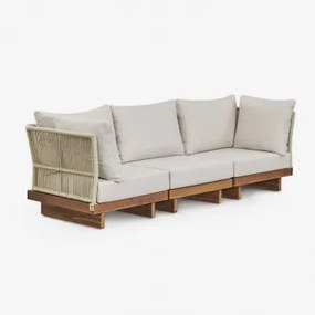 Dailin 3-delige Modulaire Bank Met 2 Hoekfauteuils In Acaciahout Acacia Bruin - Sklum