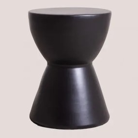 Ronde Bijzettafel Van Keramiek Tao Zwart - Sklum