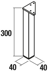 Muebles set van 2 poten voor badkamermeubel 30cm