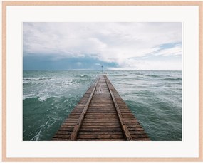 Ingelijste digitale print Sea Coastline