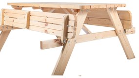 Picknicktafel Premium 180 x 70 - Transparant gebeitst