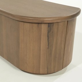 Eleonora Josh Eiken Tv-meubel Organische Vorm 240 Cm Bruin - 240x42x43cm.