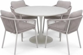 Joshua Flair dining tuinset 5-delig latte 120xH75cm