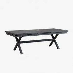 Karena Uitschuifbare Rechthoekige Aluminium Eettafel Grijs – Grafiet & 240 - 300 X 90 Cm - Sklum