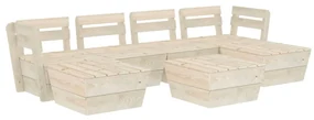 vidaXL 7-delige Loungeset pallet geïmpregneerd vurenhout