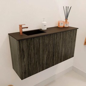 Mondiaz Joya 80cm toiletmeubel shadow met wastafel faye links 1 kraangat urban