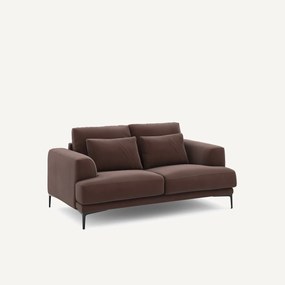 2-zits bank in linnen fluweel, Marsile