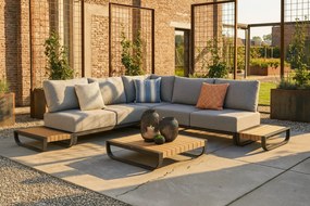 Hoek loungeset 5 personen Aluminium Grijs  Lifestyle Garden Furniture Venice