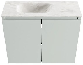 Mondiaz Ture DLux toiletmeubel 60cm greey met wastafel ostra links zonder kraangat