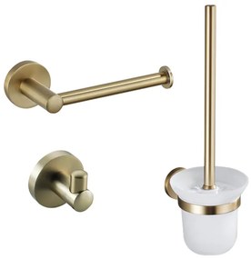 Fortifura Calvi Toiletset 3-delig Geborsteld Messing PVD (Goud) SW639937 SW639940 SW639941