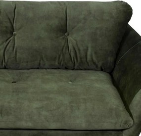 Hoekbank - Kuddar - links - velours Adore Hunter groen 156