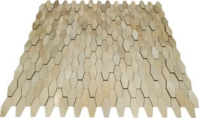 Zelfklevende Mozaïektegels Metaal | Picket 3D Goud | 31×30 cm | Keuken, Bad &amp; WC