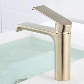 Wastafelkraan Rea Hass Gold Brush Low