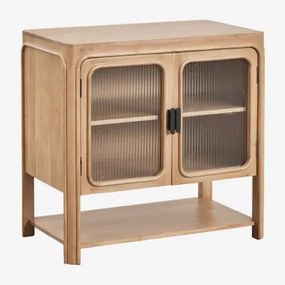 Massilia Badkamermeubelset Van Acaciahout En Glas Acacia Bruin - Sklum