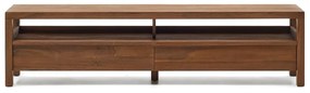 Kave Home Sashi Japandi Tv-meubel Donker Teak Hout - 200x40x50cm.
