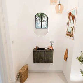 Mondiaz Joya DLux 60cm toiletmeubel ronding rechts shadow met wastafel faye links 1 kraangat lava