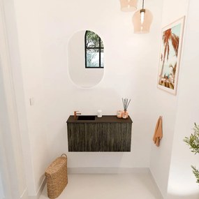 Mondiaz Joya 80cm toiletmeubel shadow met wastafel faye links 1 kraangat urban