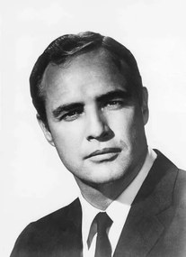 Foto Londres, 20/04/1966. Portrait de l'acteur americain Marlon Brando., (30 x 40 cm)