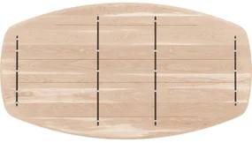 Goossens Excellent Eettafel Floyd, Semi ovaal 180 x 100 cm