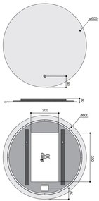 Hotbath Cobber ronde spiegel met LED-verlichting en verwarming 60cm