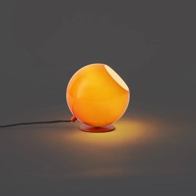 Retro tafellamp oranje met glas - Mabel